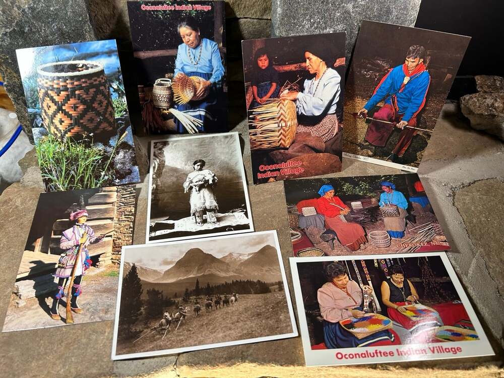 Vintage Native American Post Cards Blackfoot,Sioux,Cherokee traditional artisans